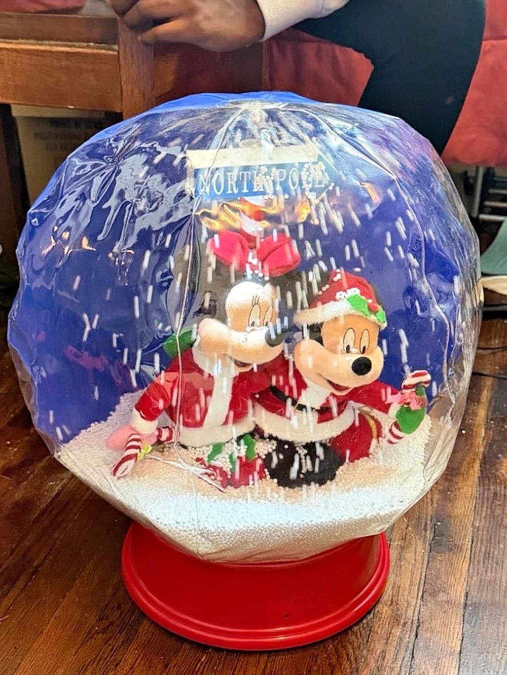 Disney Airblown Mickey & Minnie Inflatable Snow Globe – 15”